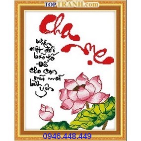 Tranh thêu cha mẹ